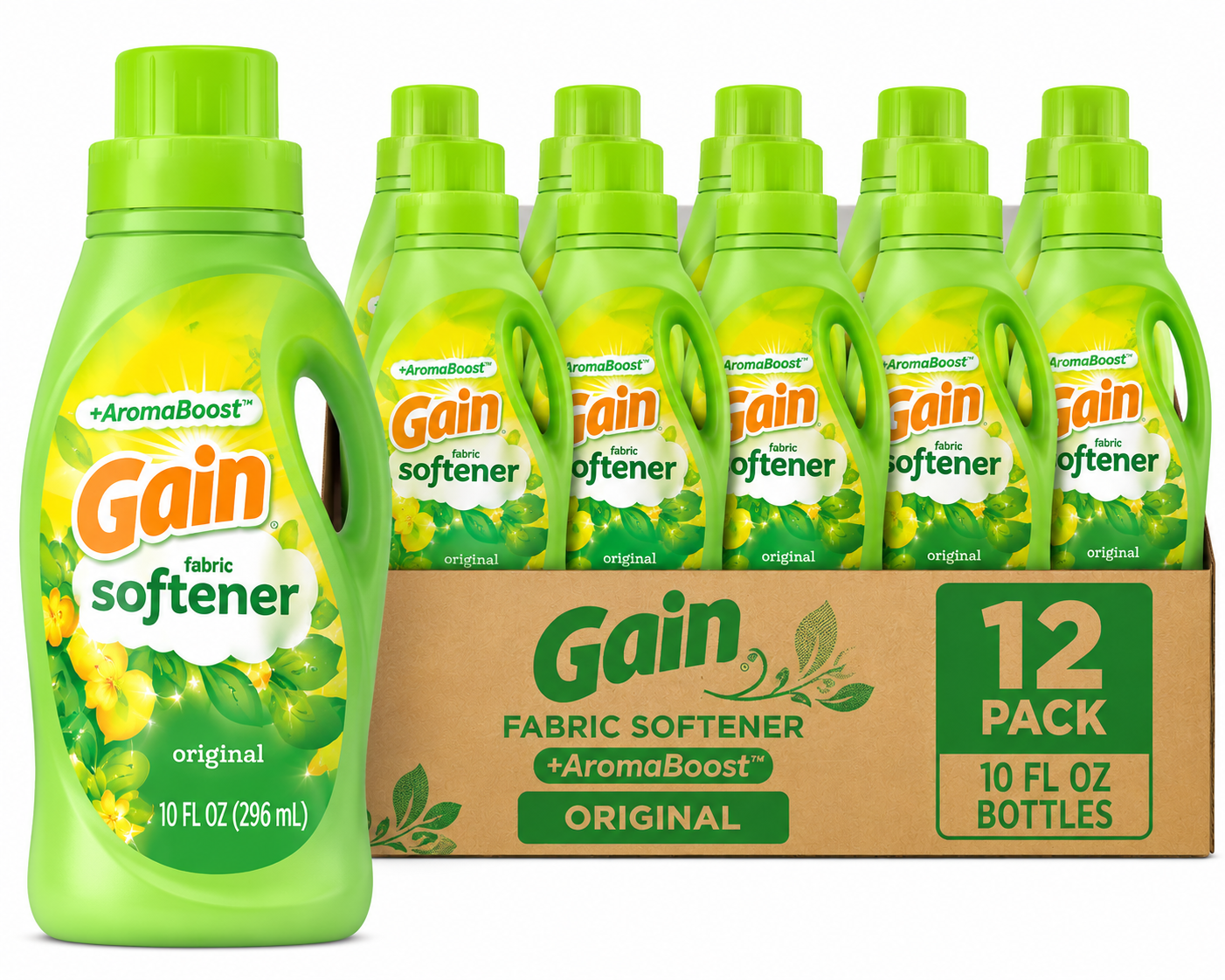 Gain Fabric Softener +Aroma Boost (10 oz) — Pack of 12