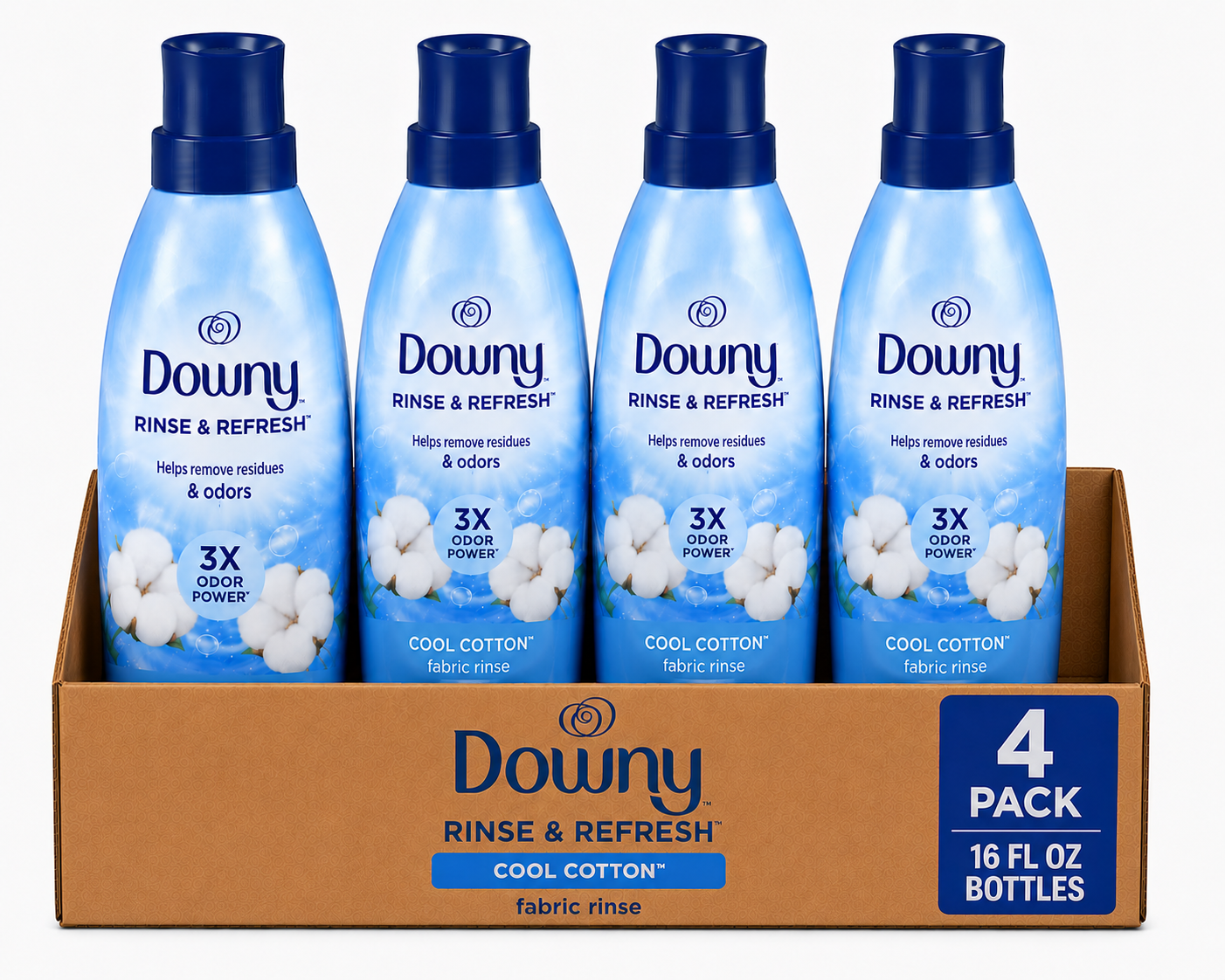 Downy Rinse and Refresh Cool Cotton (16 oz) — Pack of 4