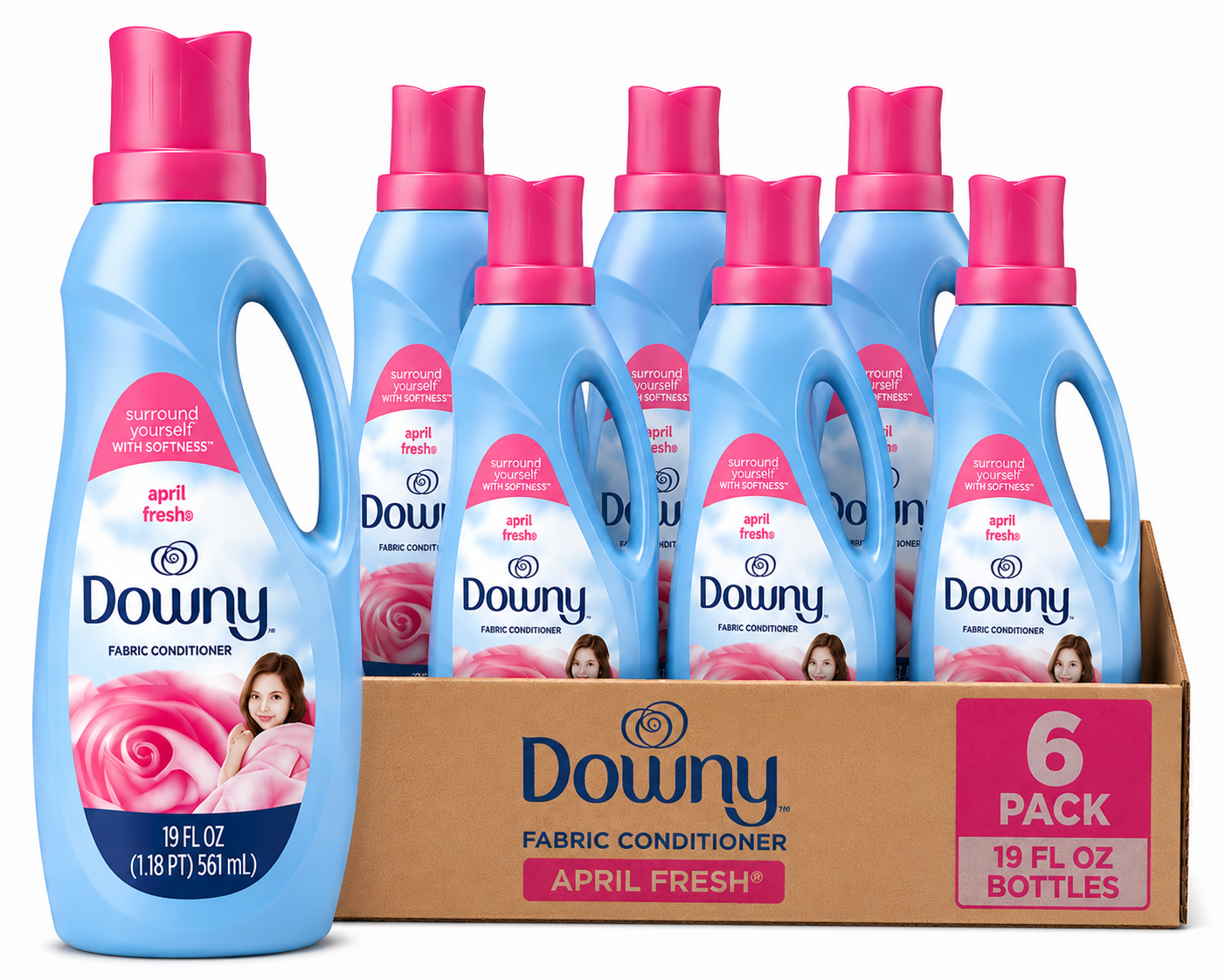 Downy April Fresh Fabric Conditioner (19 oz) — Pack of 6