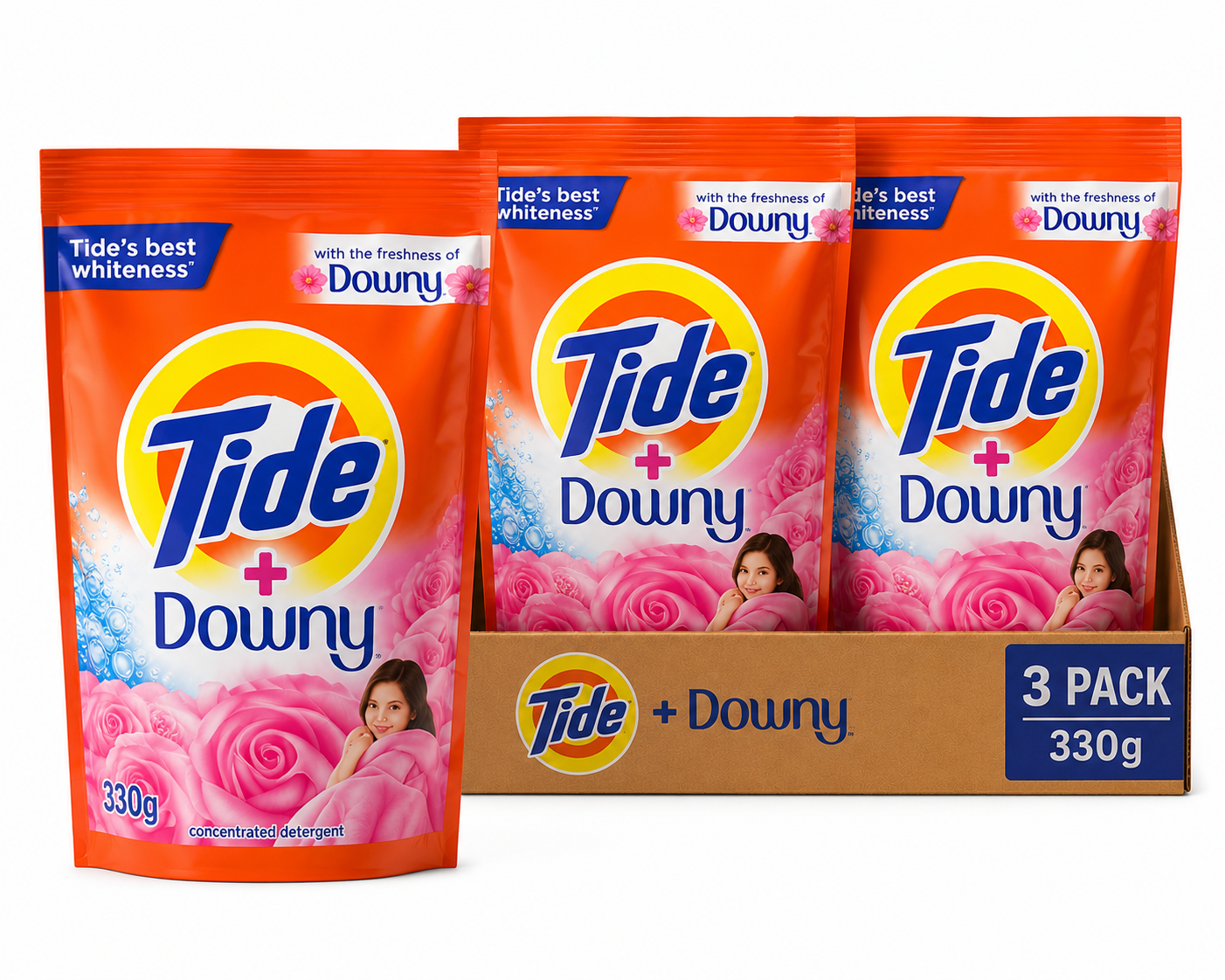 Tide Powder with Downy (330g) — Pack of 3